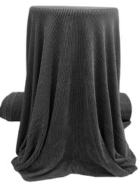 Dark Charcoal/Gray Polyester/Rayon/Spandex Vertical Raised Rib Knit 52W