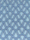 Iceberg Blue/Iridescent Polyester/Lycra Mosaic Lace Netting 42W