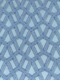 Iceberg Blue/Iridescent Polyester/Lycra Mosaic Lace Netting 42W