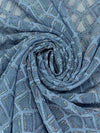 Iceberg Blue/Iridescent Polyester/Lycra Mosaic Lace Netting 42W