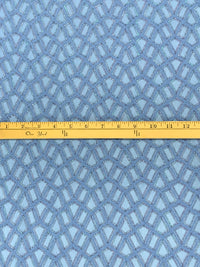 Iceberg Blue/Iridescent Polyester/Lycra Mosaic Lace Netting 42W