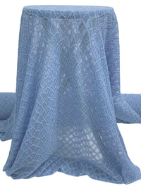 Iceberg Blue/Iridescent Polyester/Lycra Mosaic Lace Netting 42W