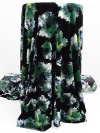 Black/Jade Green/Lavender/Multi Polyester/Lycra Puffed Abstract Print ITY Knit 58W