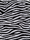 Black/Off-White Polyester/Spandex Zebra Weave Jacquard Double Knit 60W