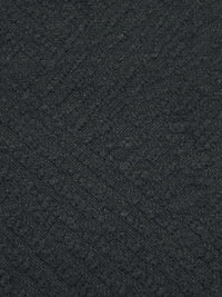 Dark Steel Gray Polyester/Rayon/Spandex Quilted Geometric Weave Jacquard Double Knit 54W