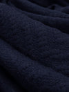 Dark Navy Blue Polyester/Rayon/Spandex Quilted Geometric Weave Jacquard Double Knit 54W