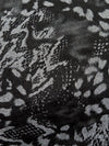 Crow Black/Silver Polyester/Spandex Animal Print Stretch Velvet Knit 56W