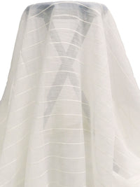Off-White 100% Nylon Horizontal Stripe Weave Home Decor Sheer Woven 114W