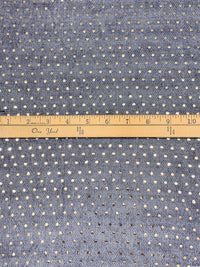 Dark Navy/Muted Gold Nylon/Metallic Fused Sequins Sheer Knit 40W