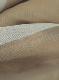 Dark Vanilla/Pale Brown 100% Silk Geometric Weave Novelty Organza-Like Woven 55W