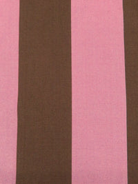 Strawberry Pink/Chocolate Bar 100% Nylon Vertical Stripe Weave Jacquard 59W