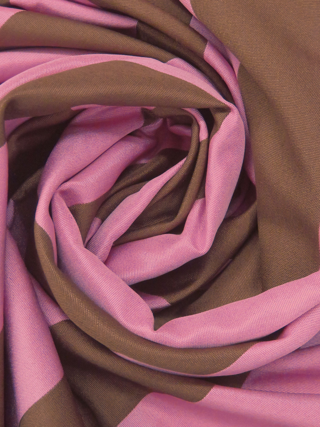 Strawberry Pink/Chocolate Bar 100% Nylon Vertical Stripe Weave Jacquard 59W