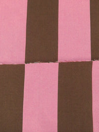 Strawberry Pink/Chocolate Bar 100% Nylon Vertical Stripe Weave Jacquard 59W