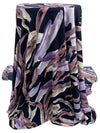 Glossy Grape/Mauve Taupe/Navy Blue/White Polyester/Lycra Puff Accent On Abstract Wisp Print ITY Knit 58W