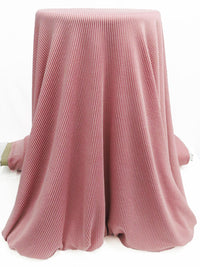 Dusty Flamingo/Ballet Pink Polyester/Rayon/Spandex Vertical Raised Rib Knit 52W