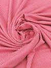 Strawberry Pink/Dusty Flamingo Polyester/Rayon/Spandex Vertical Raised Rib Knit 56W