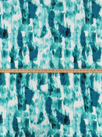 Pacific Green/Dark Cerulean/White/Multi Polyester/Lycra Tie-Dye Print ITY Knit 58W