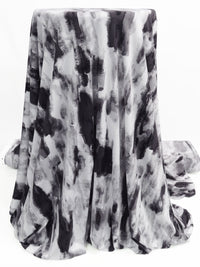 Silver Gray/Ghost White/Dark Iron Gray Polyester/Lycra Tie-Dye Grunge Print ITY Knit 58W