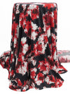 Black/Crimson/White/Dark Burgundy Polyester/Lycra Abstract Bursts With Hatched Puff Print ITY Knit 58W