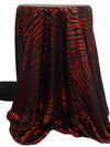 Red/Black Polyester/Spandex Abstract Irregular Chevron Foil Print Activewear Knit - Elite Sportswear - 58W