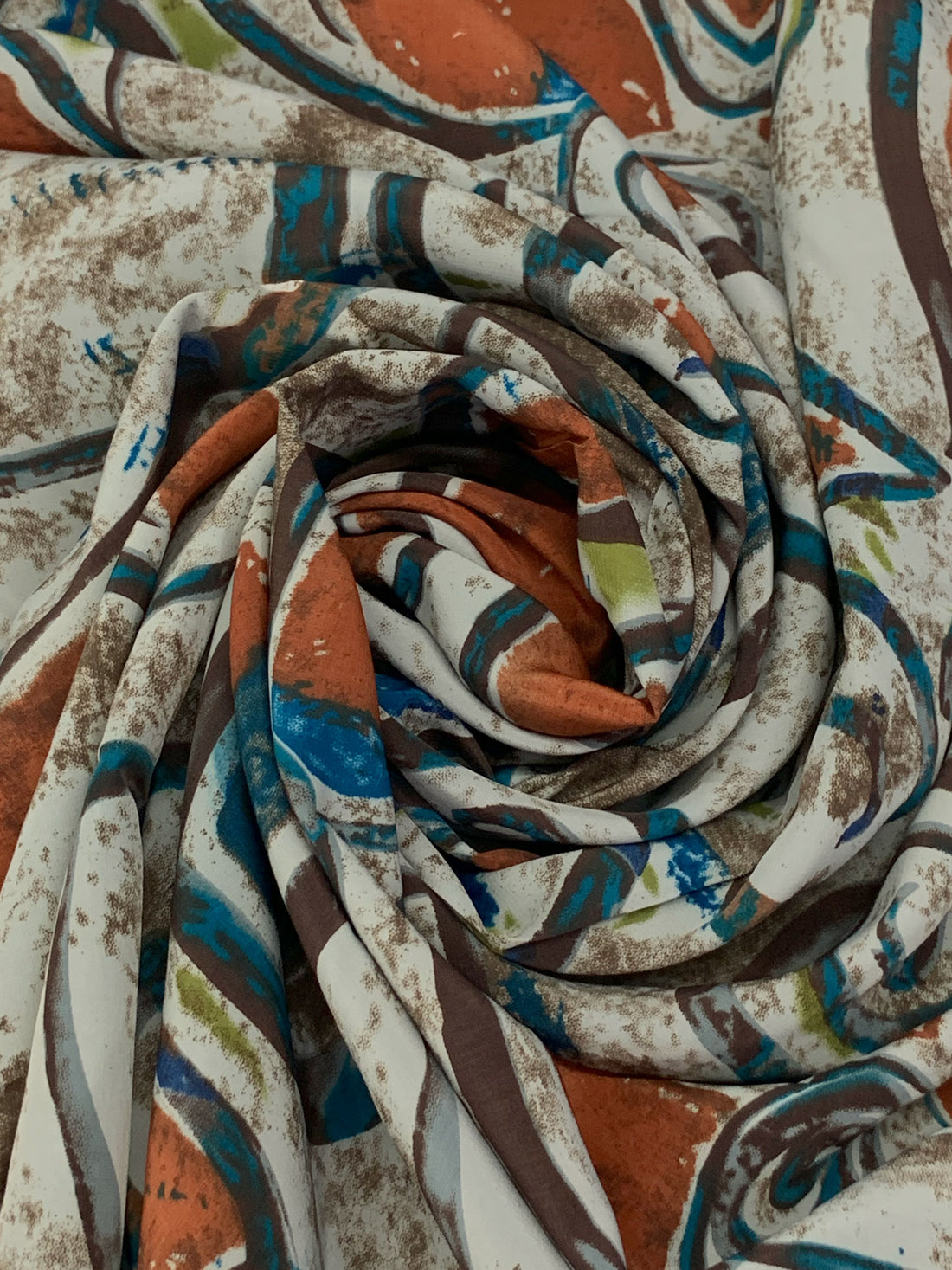 Ash Gray/Dark Imperial Blue/Russet/Multi 100% Polyester Rugged Floral Print Blouse Weight Woven 57W