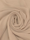 Sandy Beige 100% Polyester Chiffon 58W