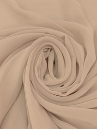 Sandy Beige 100% Polyester Chiffon 58W