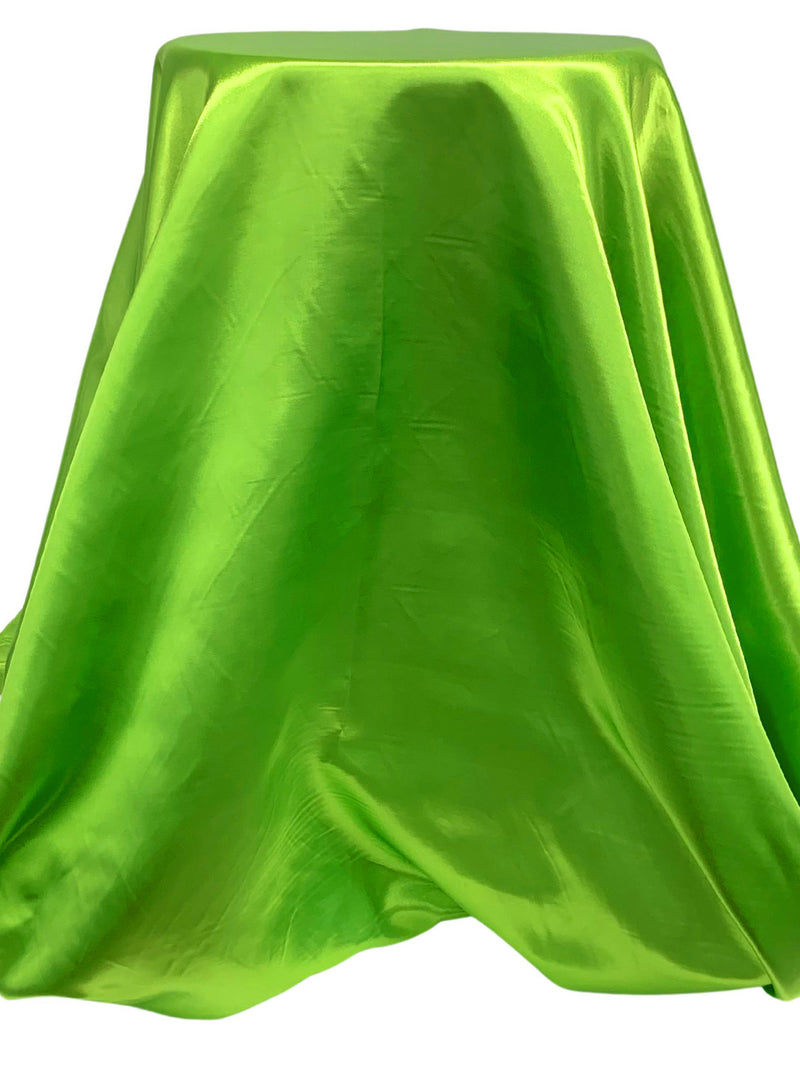 Vivid Lime 100% Polyester Satin 58W