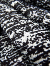 Black/White Polyester/Lycra Abstract Print Hacci Sweater Knit - Famous Dress Designer - 54W