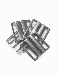 1" Silver Metal Front Clasp Bra/Swimwear Closure - 4 Per Bag