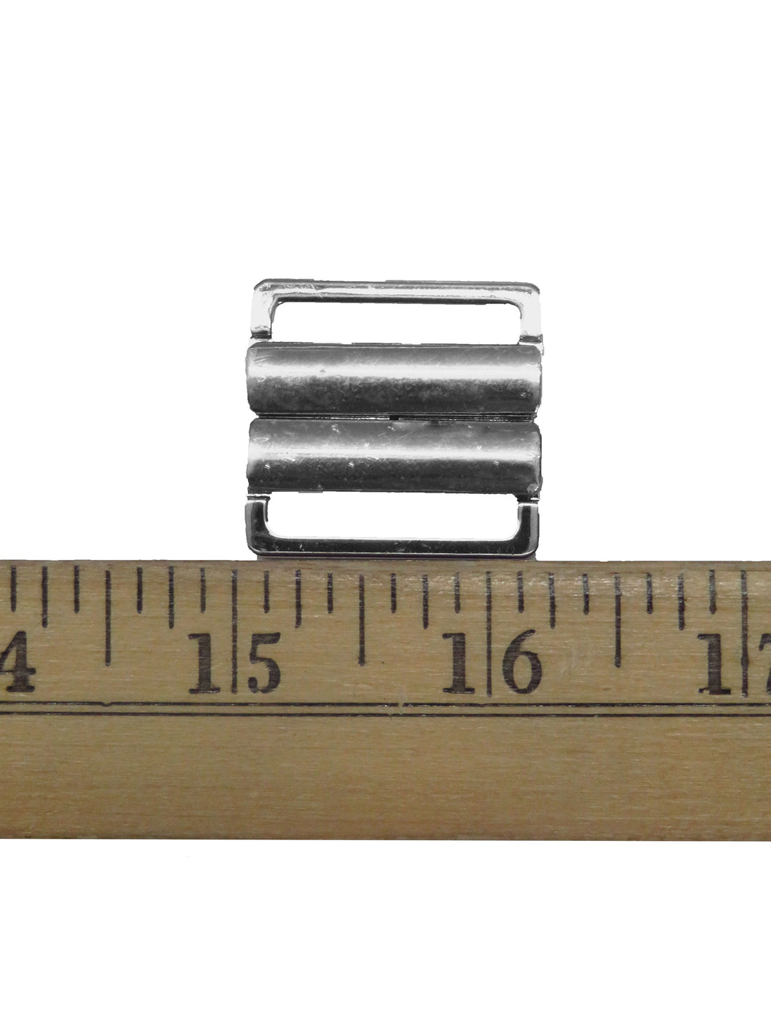 1" Silver Metal Front Clasp Bra/Swimwear Closure - 4 Per Bag