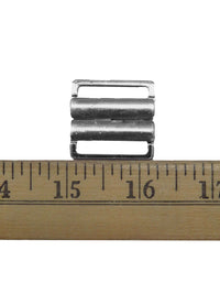 1" Silver Metal Front Clasp Bra/Swimwear Closure - 4 Per Bag
