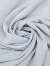 Frost Blue 100% Polyester Crepe de Chine 58W