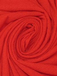 Vivid Vermilion Red Polyester/Lycra Onionskin Burnout Knit 54W