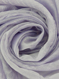 Lavender Purple/White Polyester/Rayon Mini Vertical Stripe Weave Crinkle Chiffon 58W