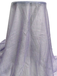 Lavender Purple/White Polyester/Rayon Mini Vertical Stripe Weave Crinkle Chiffon 58W
