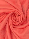 Coral Rayon/Nylon Shimmer Satin - Famous Dress Designer - 54W