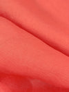 Coral Rayon/Nylon Shimmer Satin - Famous Dress Designer - 54W