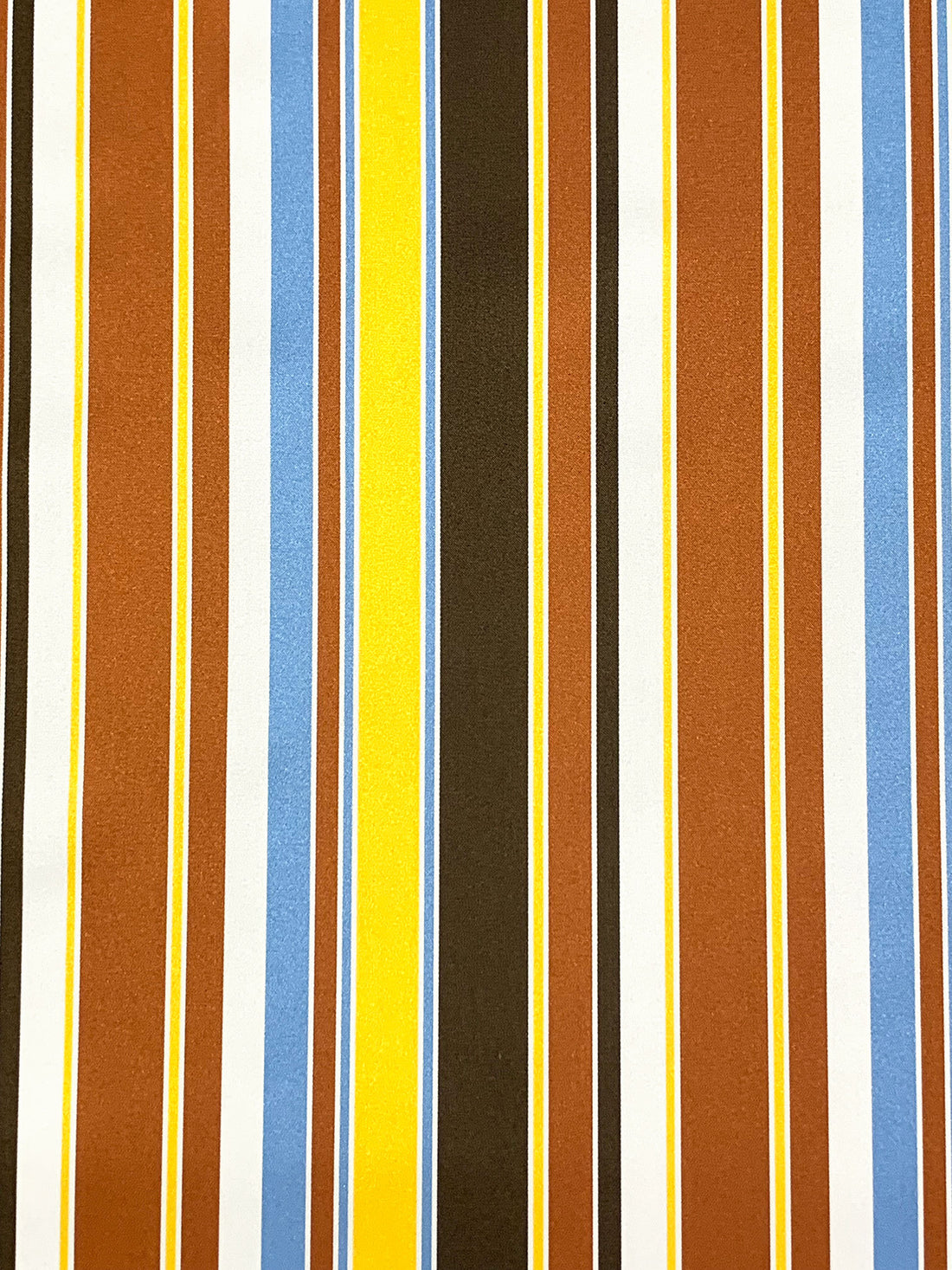 Antique Bronze/White/Vista Blue/Multi 100% Polyester Vertical Stripe Satin Coat Lining - Imported From Japan - 26W