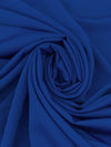 Cobalt Blue 100% Polyester Crepe de Chine - Famous Dress Designer - 58W