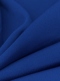 Cobalt Blue 100% Polyester Crepe de Chine - Famous Dress Designer - 58W