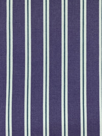 Blueberry/White 100% Cotton Vertical Stripe Shirting 58W