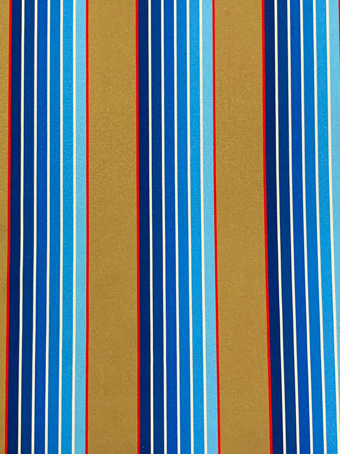 Bronze/French Blue/Dark Royal Blue/Multi 100% Polyester Vertical Stripe Satin Coat Lining - Imported From Japan - 26W