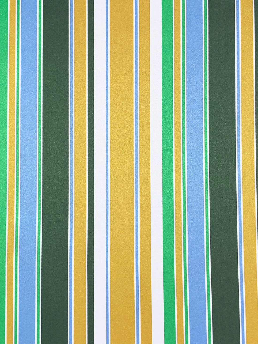 Goldenrod/Light Cobalt/Royal Hunter Green 100% Polyester Vertical Stripe Satin Coat Lining - Imported From Japan - 26W