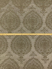 Muted Walnut/Parchment 100% Polyester Large Medallion Chenille Home Decor Woven 54W