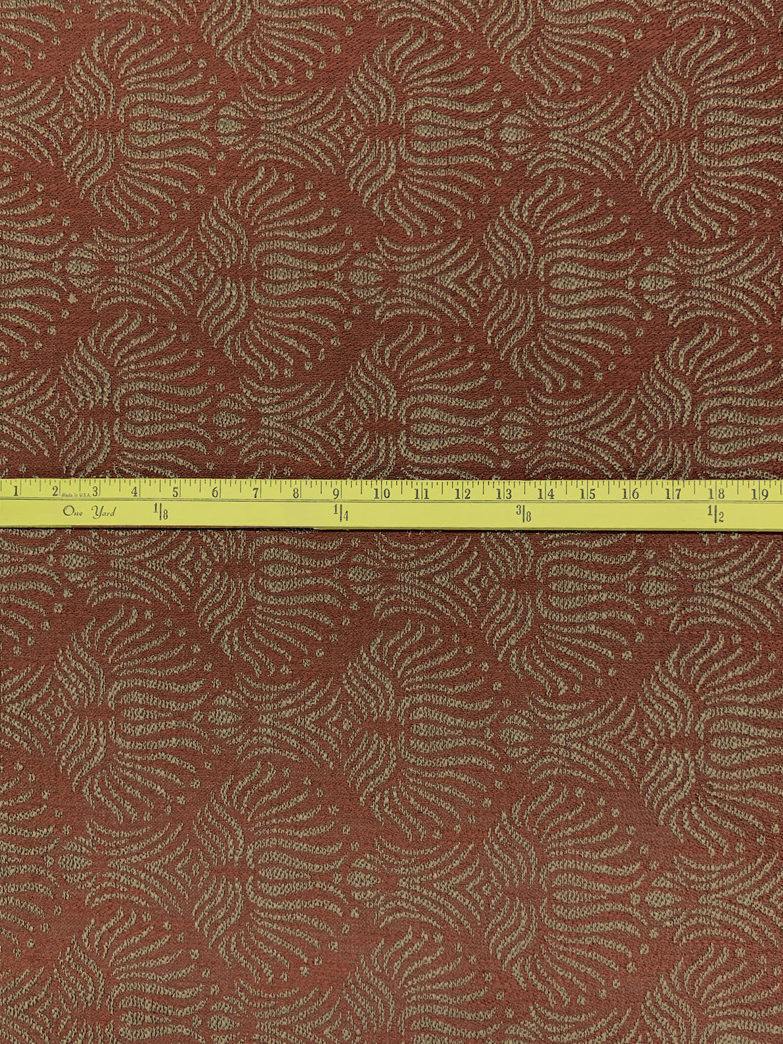 Red Brick/Sage 100% Polyester Textured Motif Home Decor Woven 57W