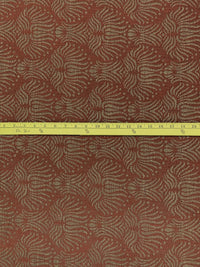 Red Brick/Sage 100% Polyester Textured Motif Home Decor Woven 57W