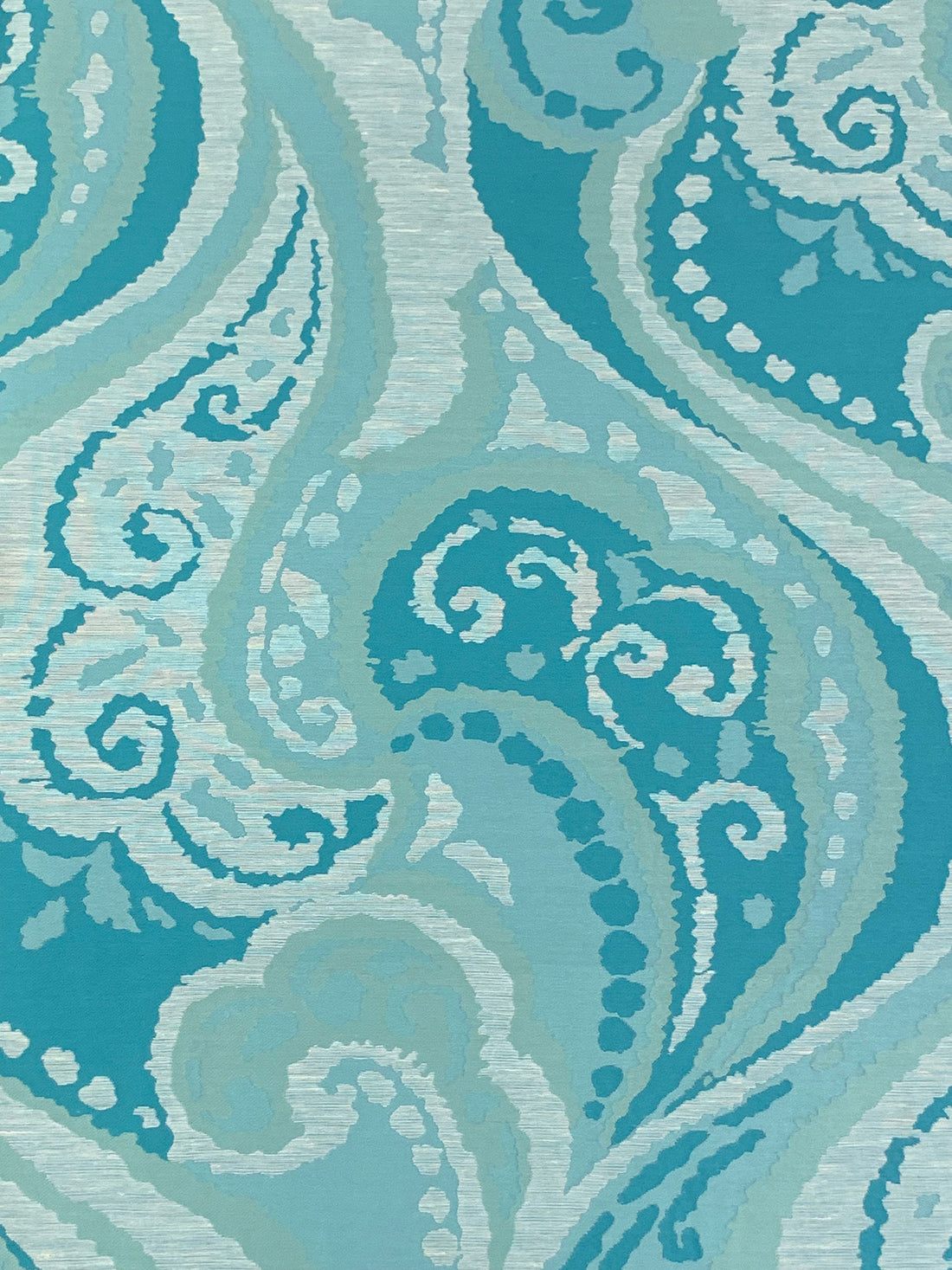 Aegean Sea/Bayside Green/White 100% Polyester Ornate Abstract Weave Jacquard Home Decor Woven 60W