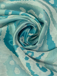 Aegean Sea/Bayside Green/White 100% Polyester Ornate Abstract Weave Jacquard Home Decor Woven 60W