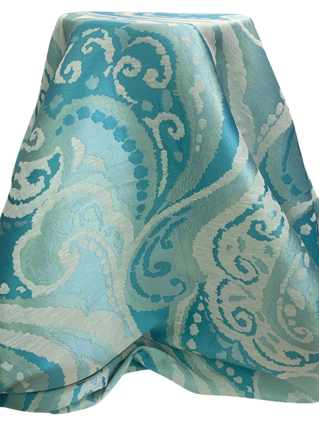 Aegean Sea/Bayside Green/White 100% Polyester Ornate Abstract Weave Jacquard Home Decor Woven 60W